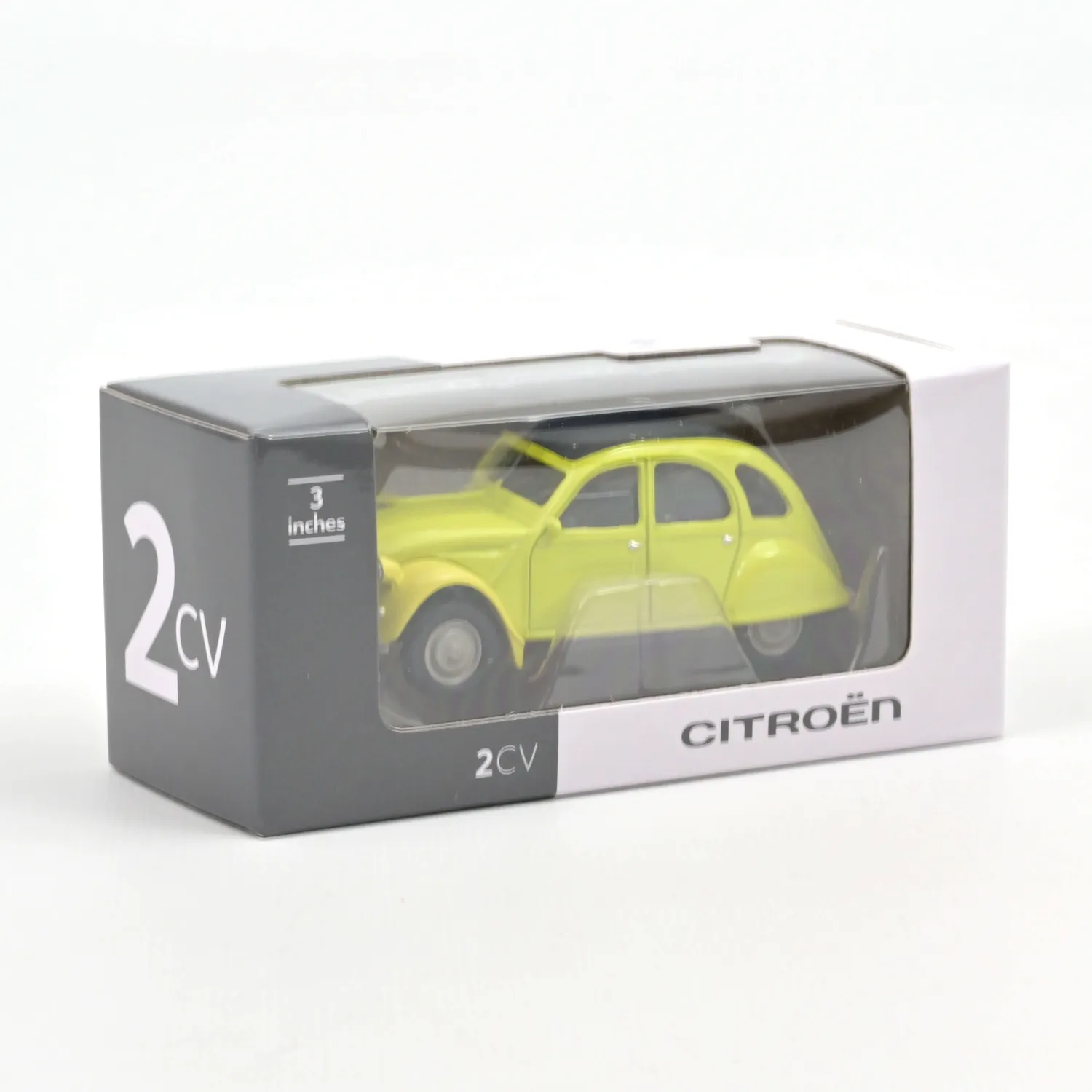 Norev Citroën 2CV 1978 voiture miniature 1/54 jaune cédrat