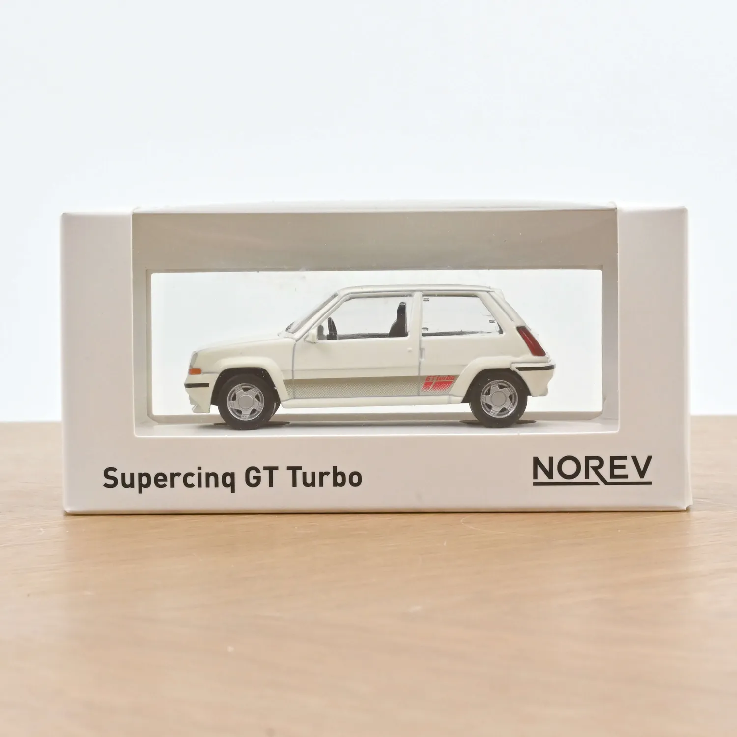 Norev Renault Super 5 GT Turbo miniature Jet-car 1/43 blanc