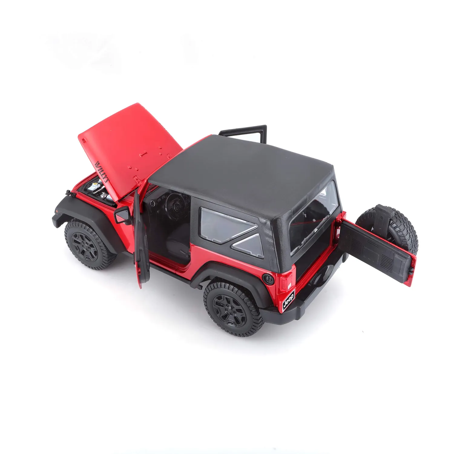 Maisto Jeep Wrangler Willys miniature 1/18 jaune 31676Y