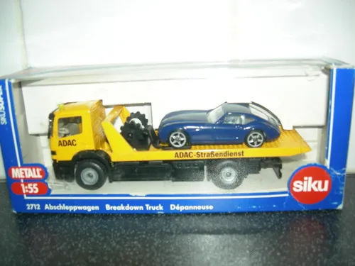 Siku 2712 dépanneuse + voiture miniature 1/55 jaune ADAC
