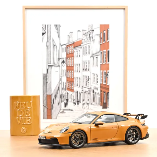 Norev Porsche 911 GT3 2021 miniature 1/18 jaune Bahama