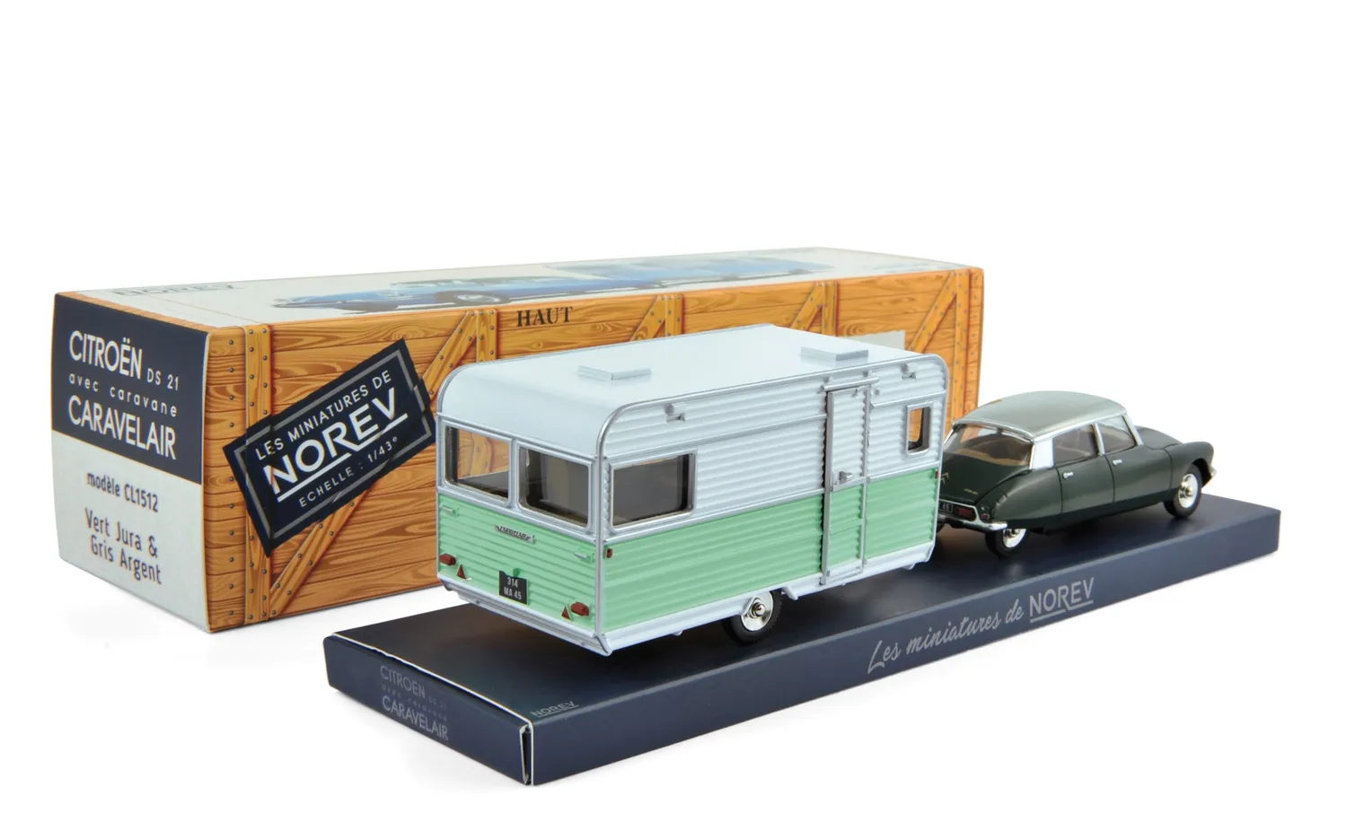 Norev Citroën DS 21 Caravane miniature 1/43 vert jura