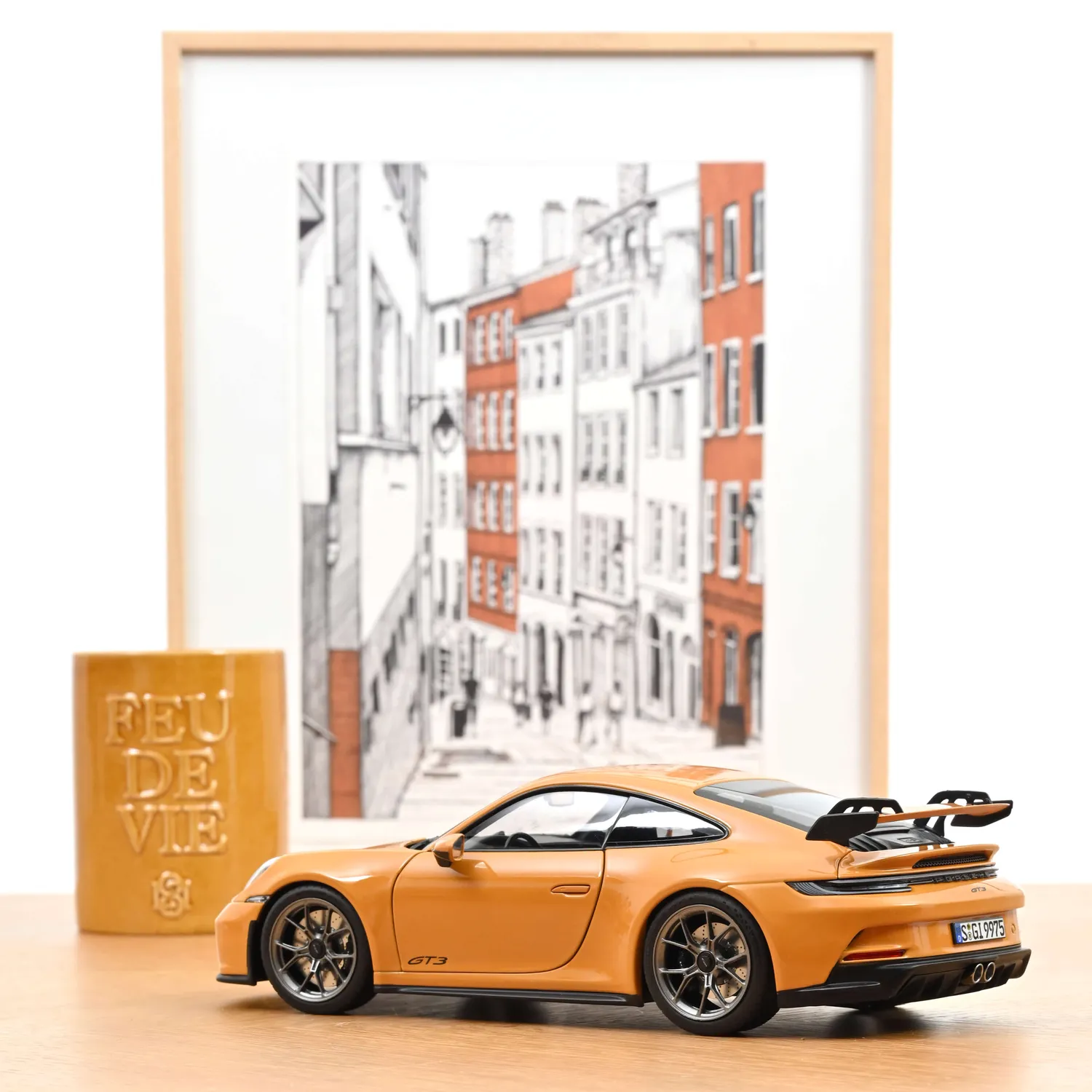 Norev Porsche 911 GT3 2021 miniature 1/18 jaune Bahama