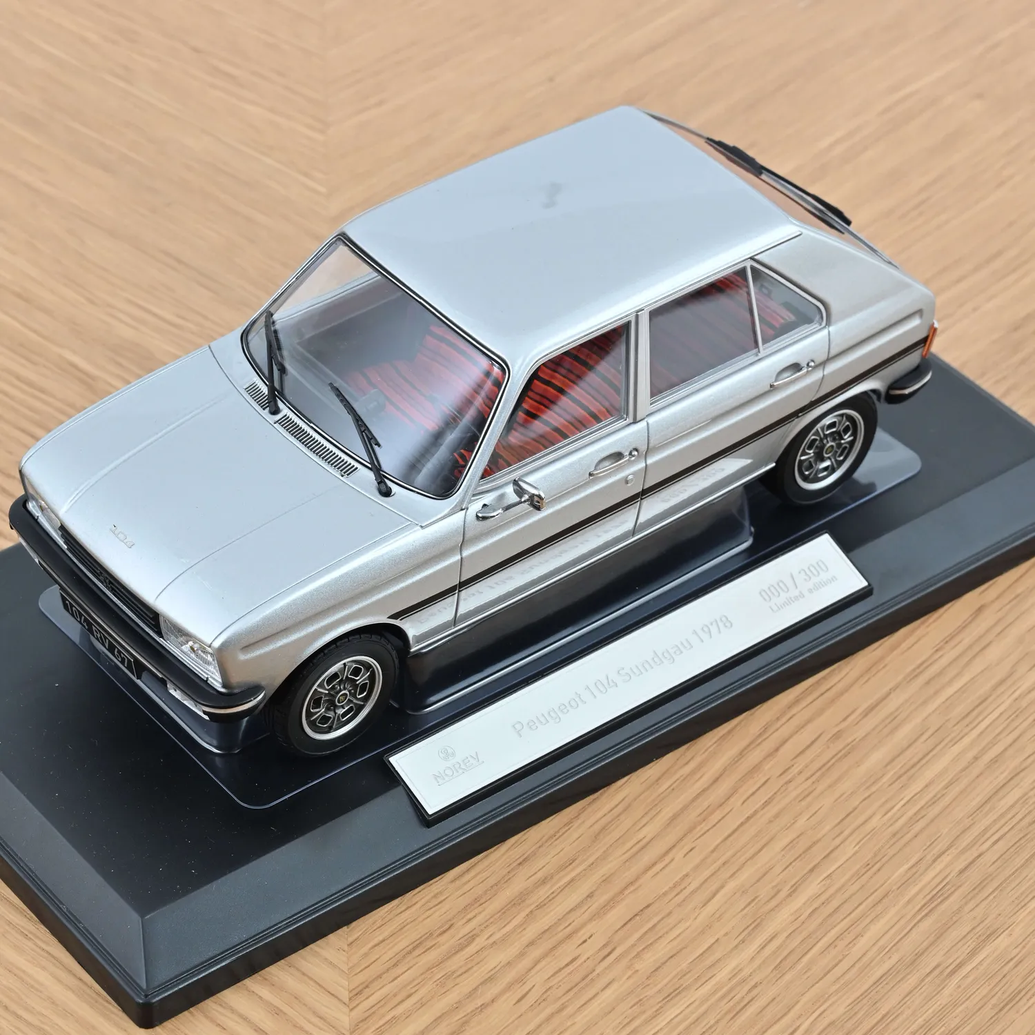 Norev Peugeot 104 Sundgau 1978 voiture miniature 1/18 gris 300 pcs