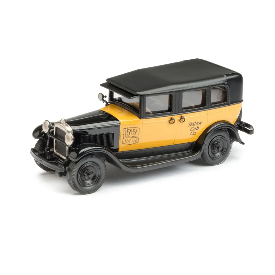 Brooklin BML 1930 GMC Model 6 miniature taxi jaune