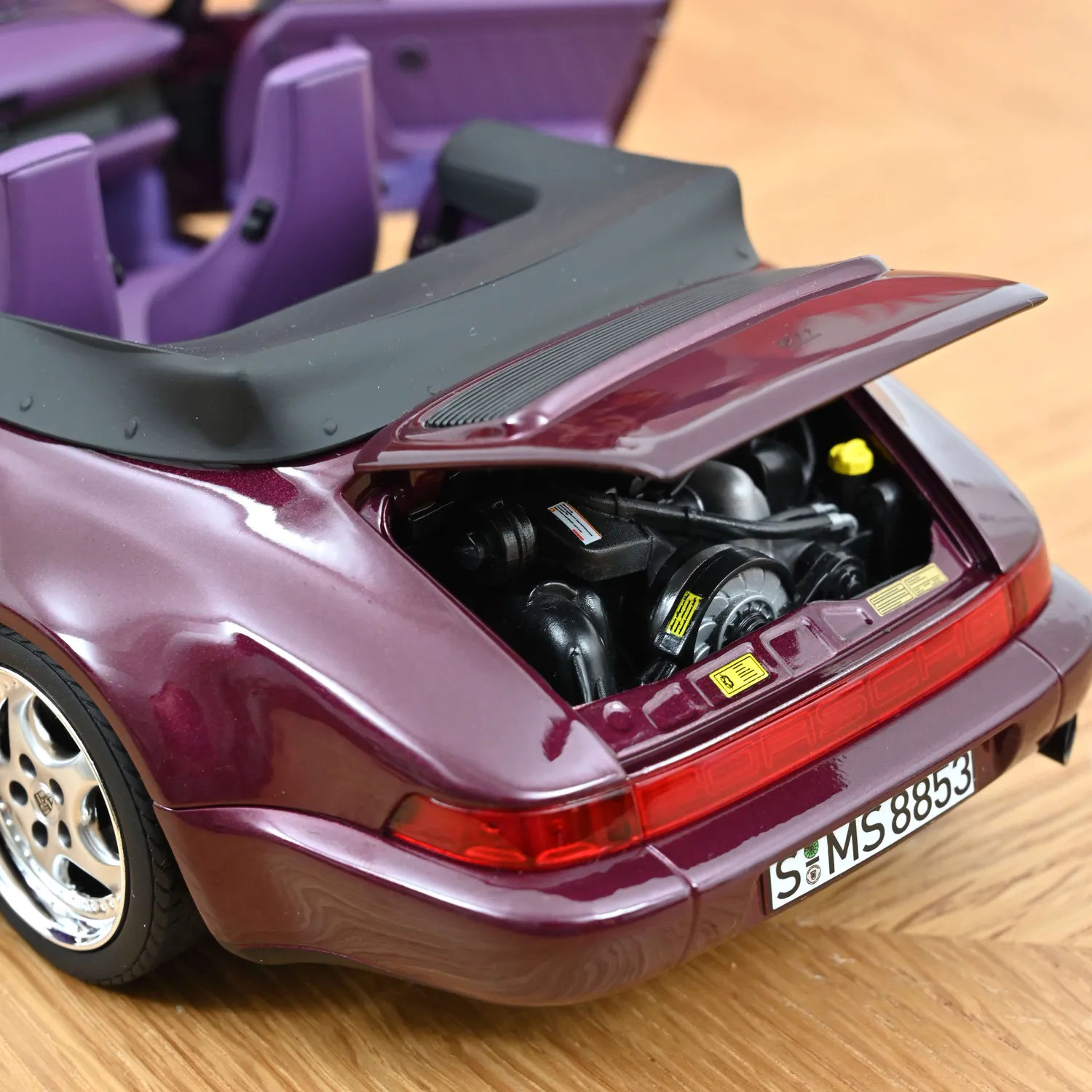 Norev Porsche 911 Turbo Look Cabriolet 1992 miniature 1/18 améthyste