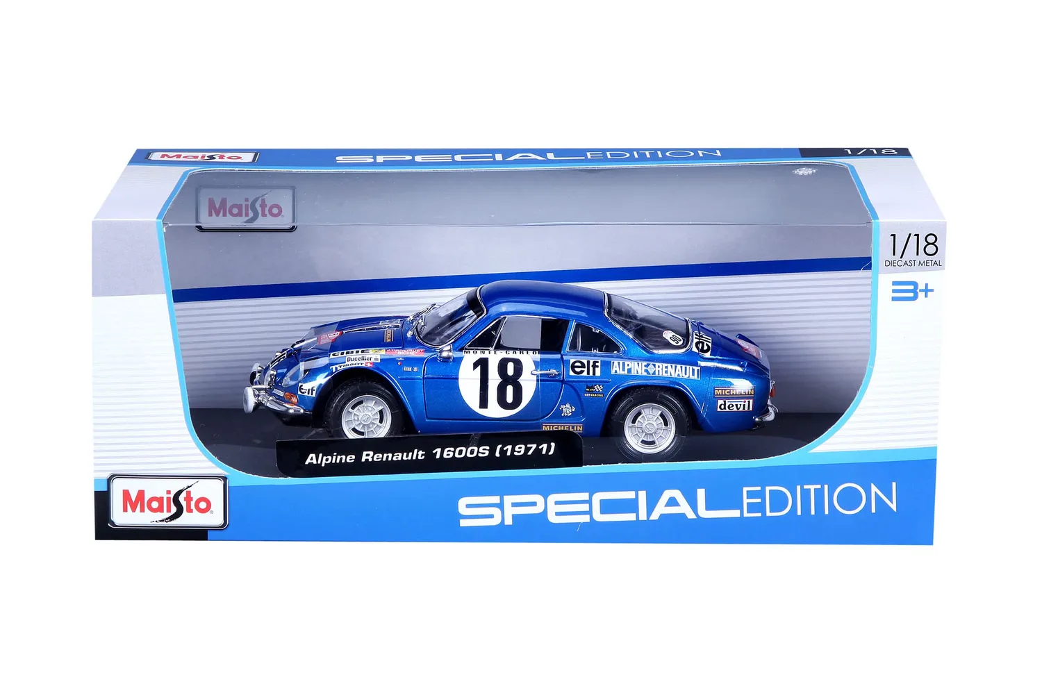 Maisto Alpine Renault 1600 S Monte Carlo voiture miniature 1/18