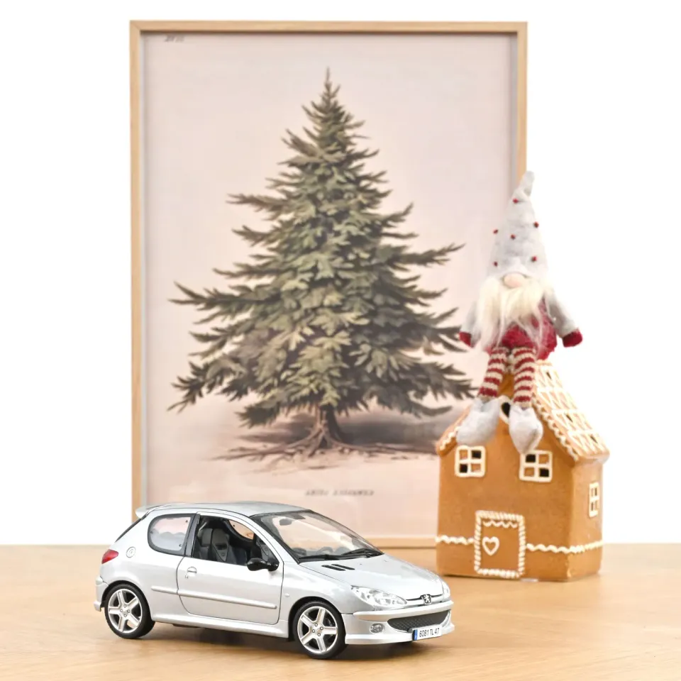 Norev Peugeot 206 RC 2003 miniature 1/18 argent 4 ouvrants