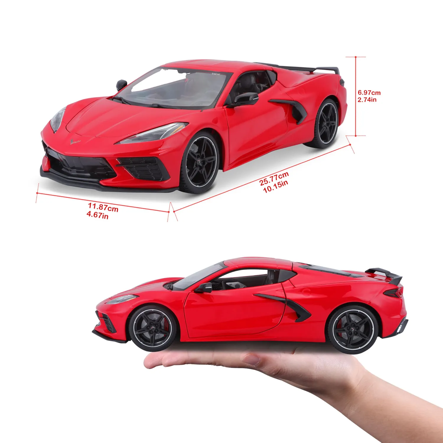 Maisto Corvette Stingray 2020 miniature 1/18 rouge