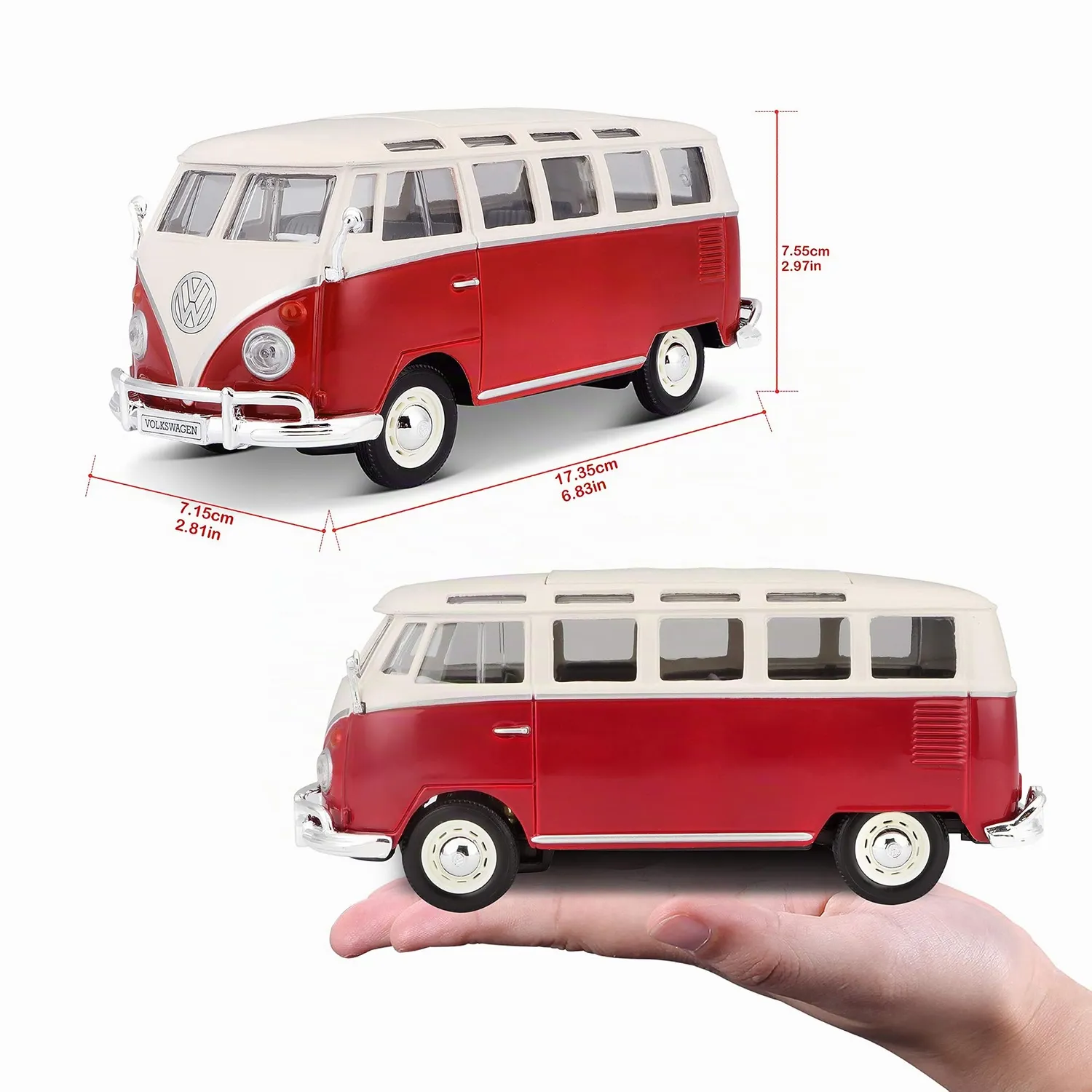 Maisto VW Bus Samba miniature 1/25 20 cm aléatoire