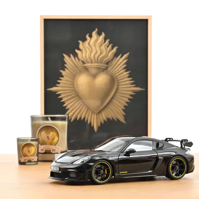 Norev Porsche Cayman GT4 RS miniature 1/18 noir Weissach