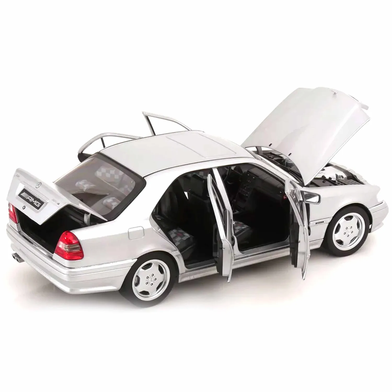 Norev Mercedes C36 AMG 1993 miniature 1/18 argent youngtimer