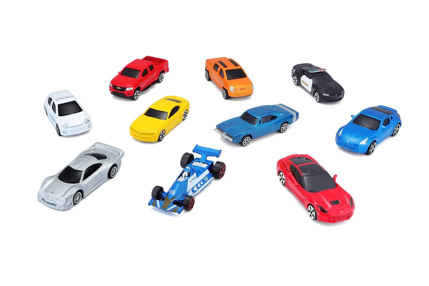 Maisto Fresh Metal M12168 pack 10 voitures miniatures 1/64