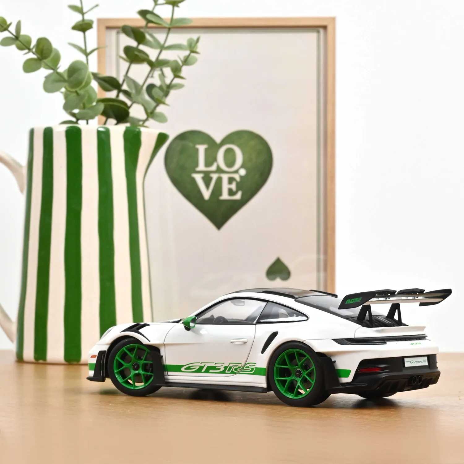 Norev Porsche 911 GT3 RS Tribute miniature 1/18 Blanc Vert