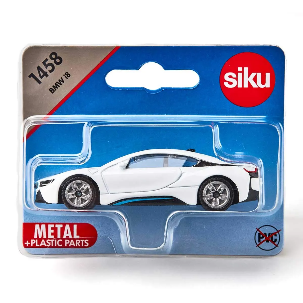 SIKU Super 1458 BMW i8 miniature auto noir/blanc métal