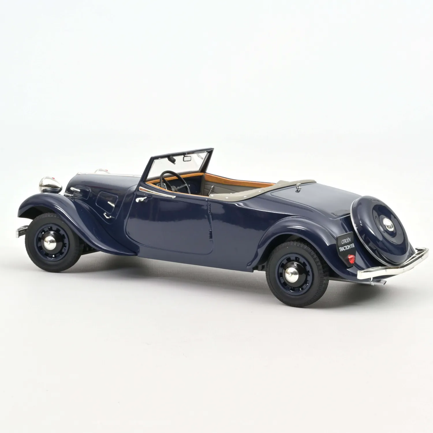 Norev Citroën Traction Cabriolet 1938 voiture miniature 1/18 bleu foncé