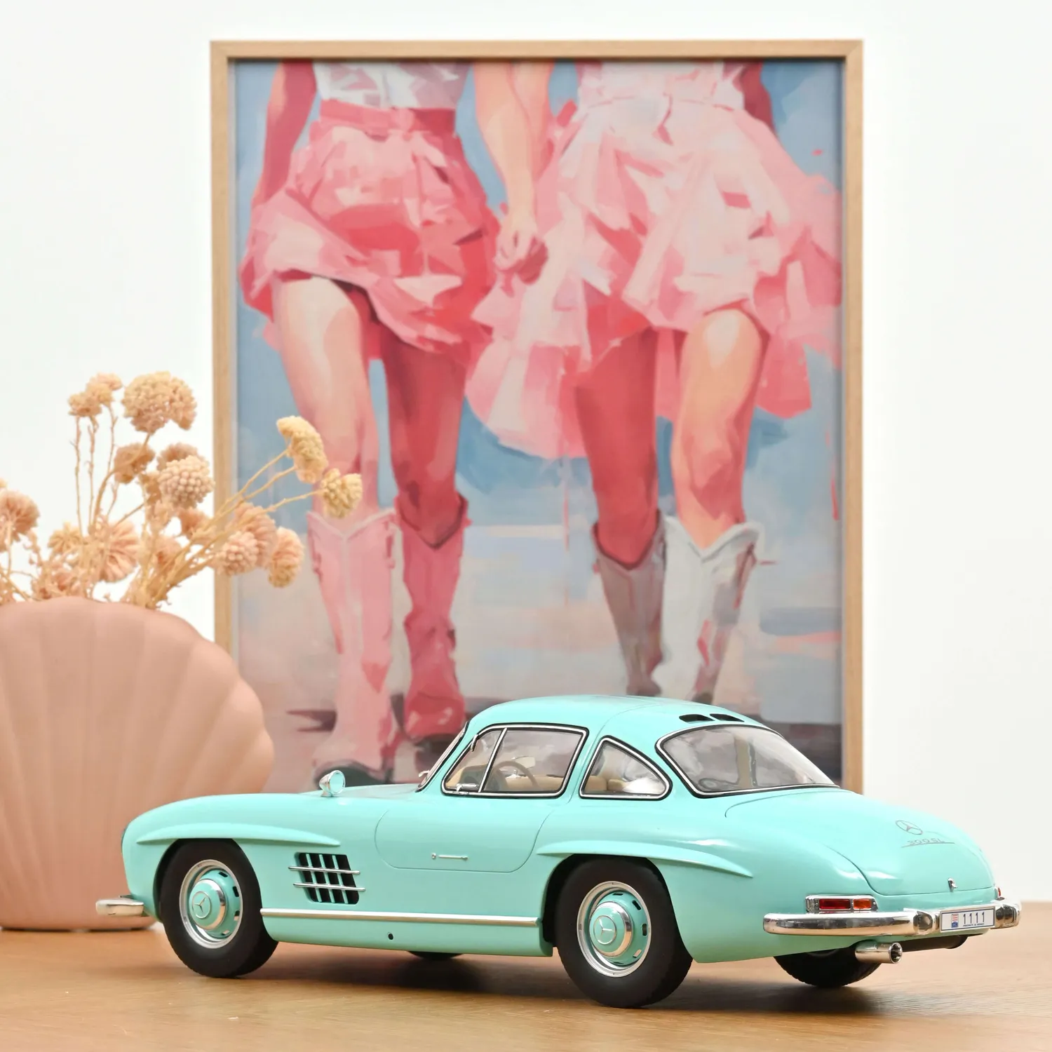 Norev Mercedes 300 SL 1956 miniature turquoise 1/12 200pcs
