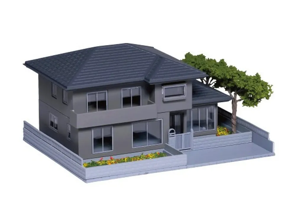 MINIS 1060 W Addison maison grise miniature N