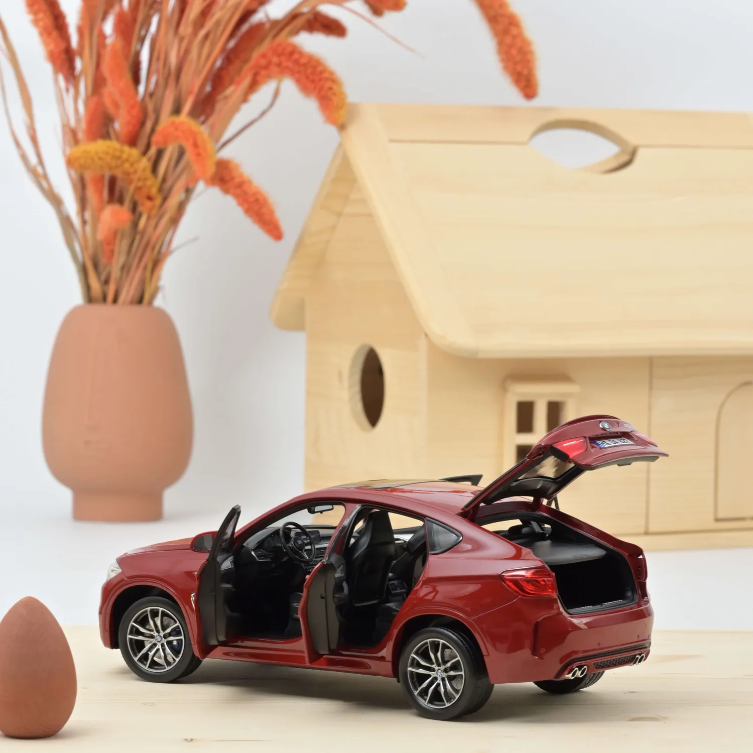 Norev BMW X6 M 2015 miniature 1/18 rouge métallisé SUV