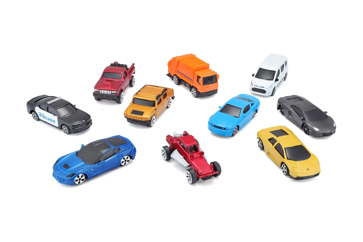Maisto Fresh Metal M12168 pack 10 voitures miniatures 1/64