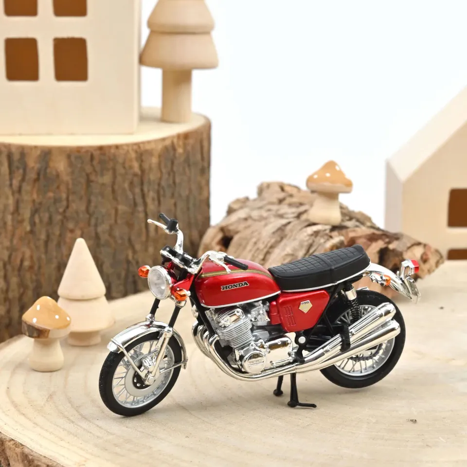 Norev Honda CB750 1969 moto miniature 1/18 rouge métallisé