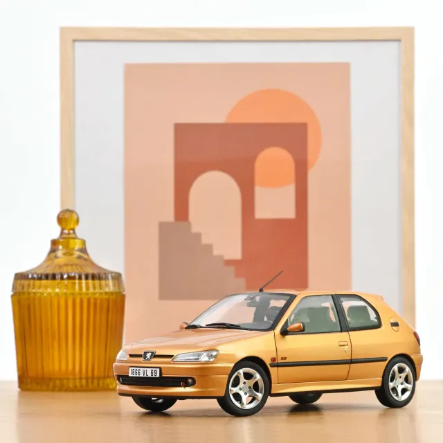 Norev Peugeot 306 S16 1997 voiture miniature 1/18 jaune