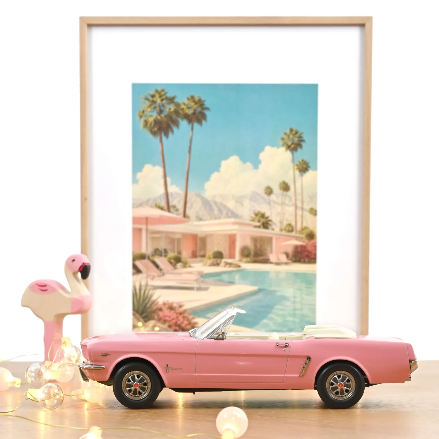 Norev Ford Mustang Convertible 1965 miniature 1/18 rose