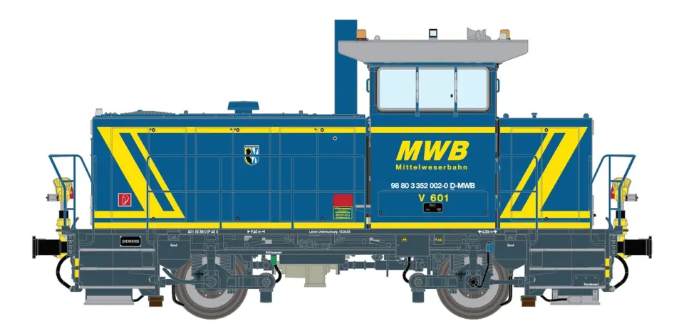 MINIS MaK G322B locomotive diesel V601 MWB DC/DCC échelle N
