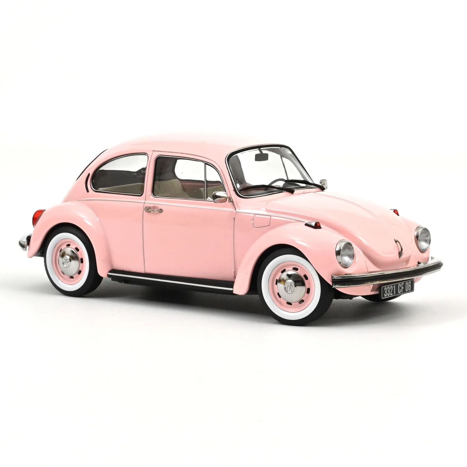 Norev VW 1303 Coccinelle 1973 miniature 1/18 rose pastel naissance