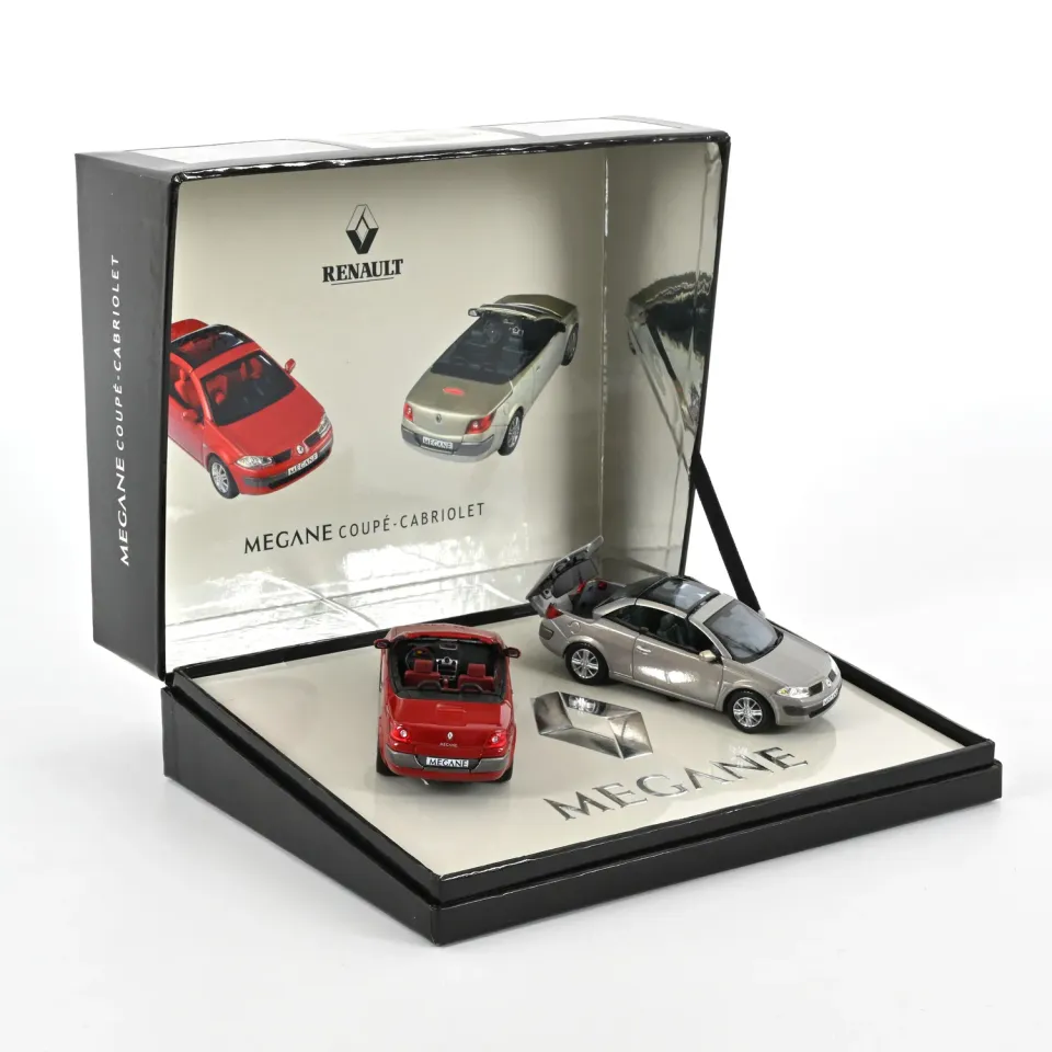 Norev Renault 2 Megane CC miniature 1/43 beige rouge
