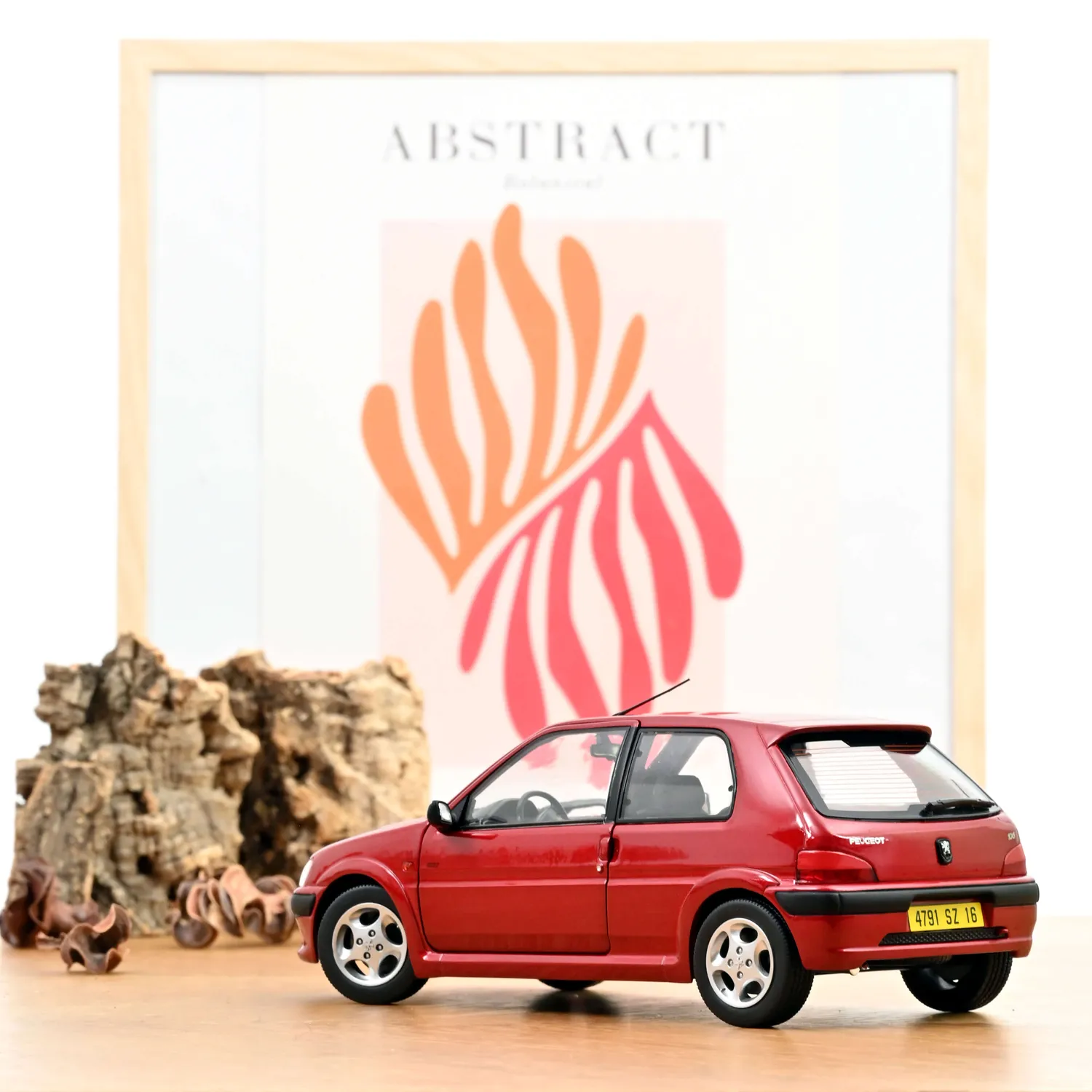 Norev Peugeot 106 S16 1998 miniature 1/18 rouge