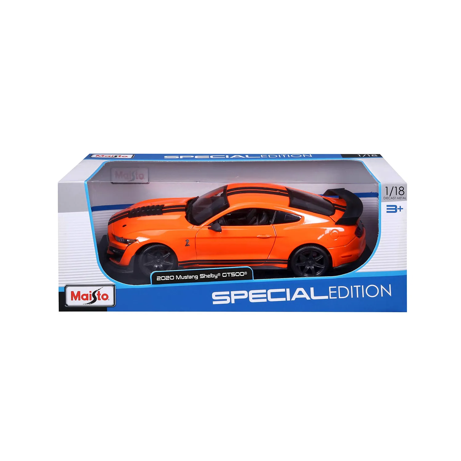 Maisto Ford Shelby miniature 1/18 orange noire ouvrante