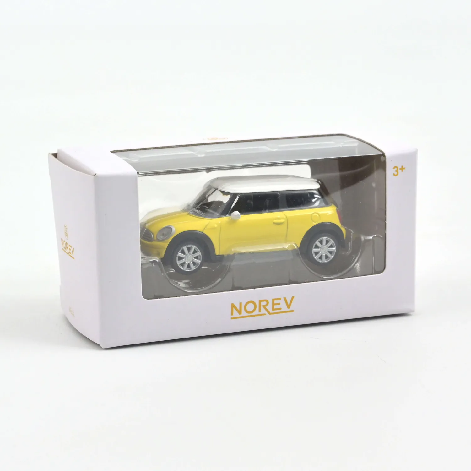 Norev Mini Cooper One miniature 1/54 jaune pâle