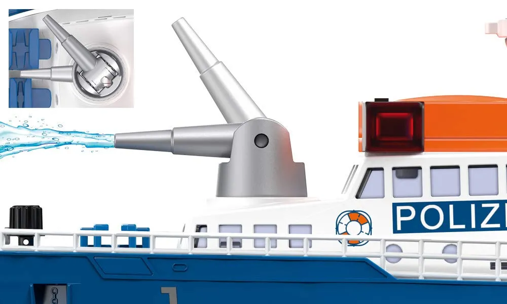 SIKU Super 5401 bateau miniature police bleu flottant