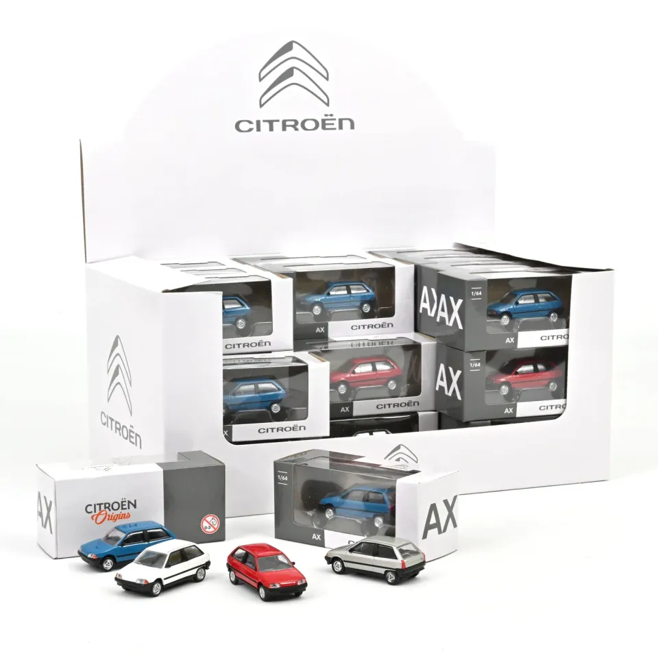 Norev Citroën AX 1986 display 36 miniatures 1/64 4 coloris