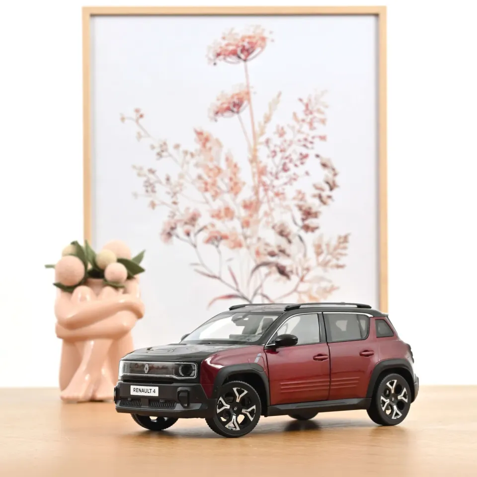 Norev Renault 4 E-Tech 2025 miniature 1/18 rouge carmin 300 pcs