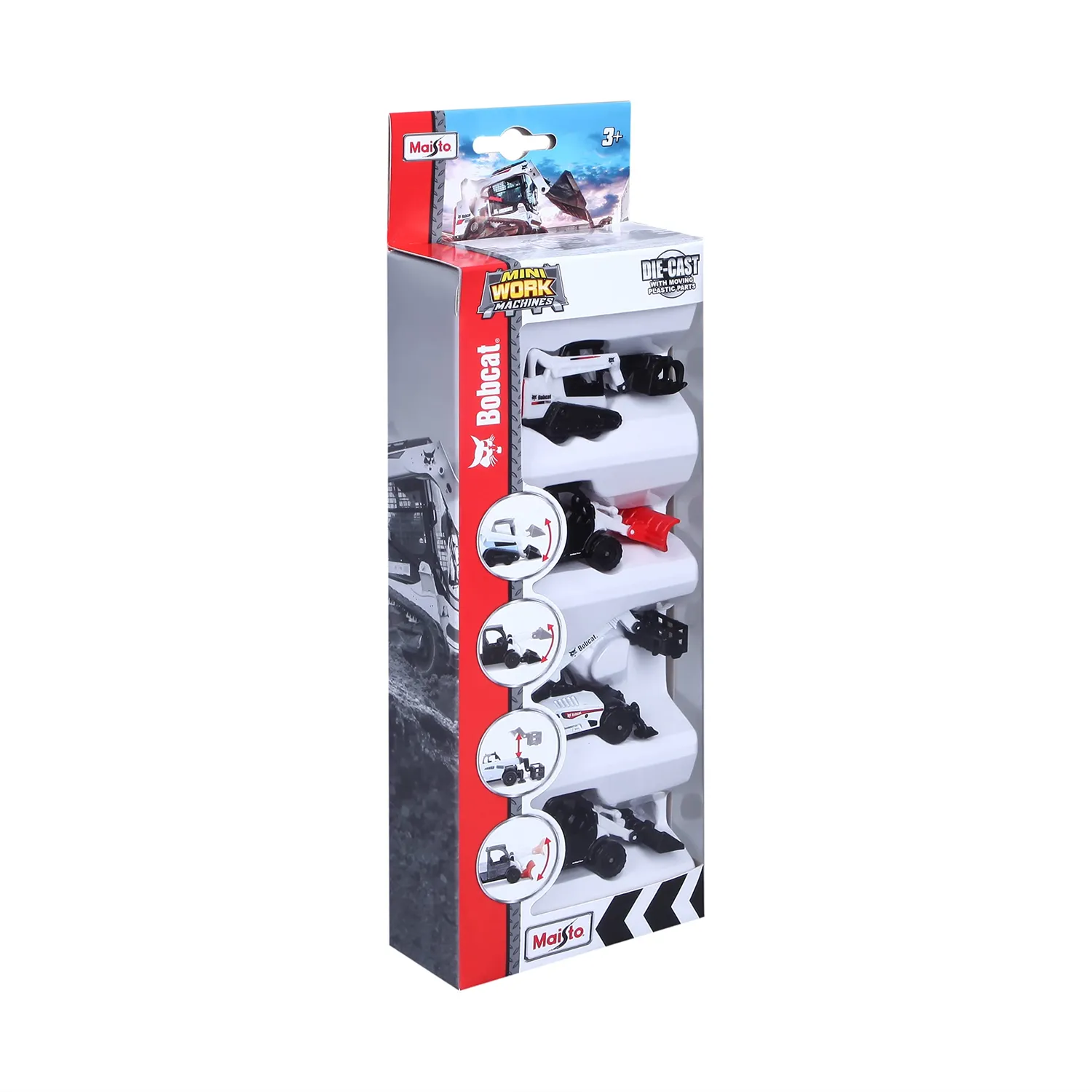 Maisto Fresh Metal Bobcat pack 4 jouets 1/72 assortis