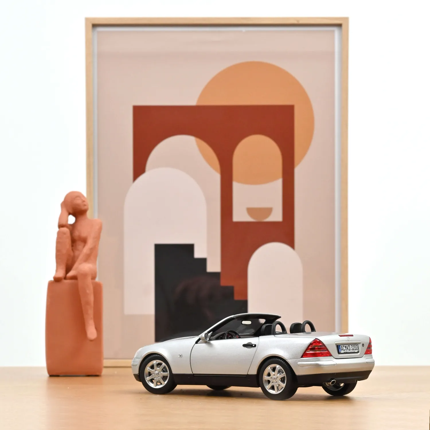 Norev Mercedes SLK 1996 voiture miniature 1/18 argent brillant