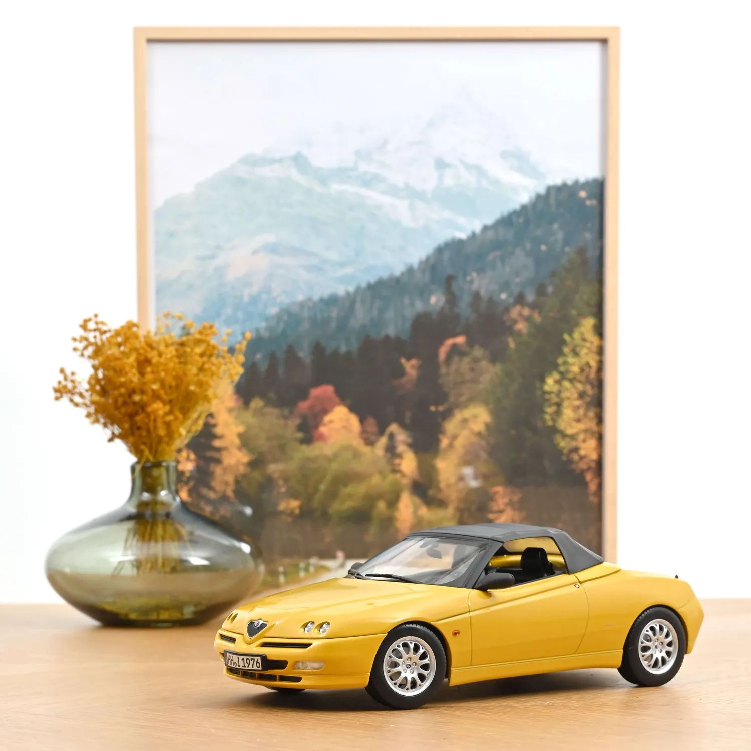 Norev Alfa Romeo Spider 1999 miniature 1/18 jaune