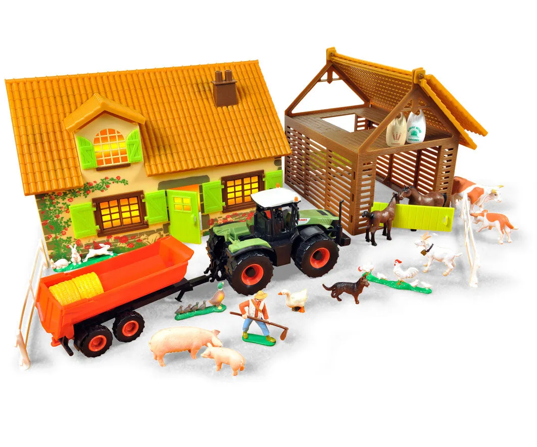 Norev Une journée à la ferme lot 2 bâtiments jouet agricole