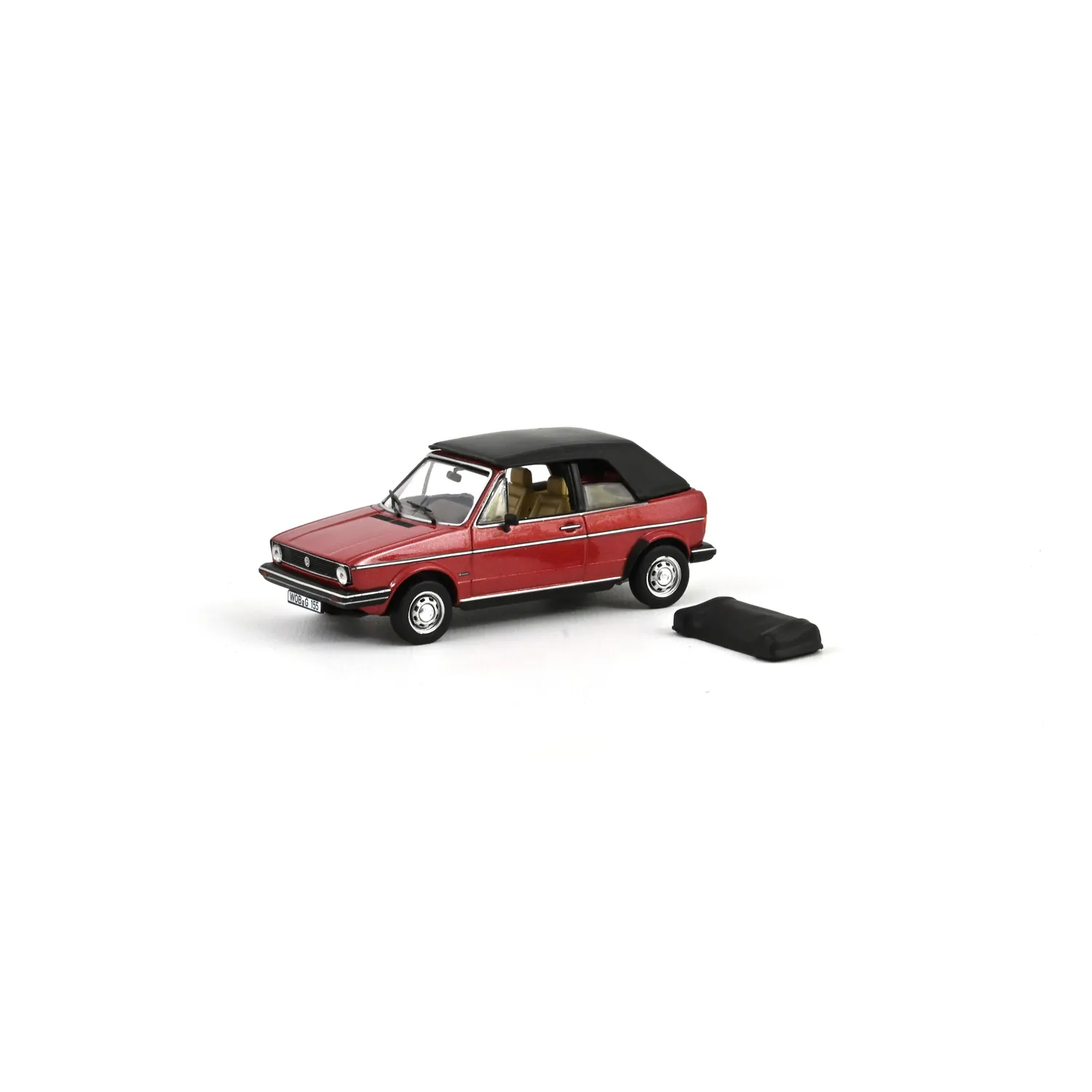 Norev VW Golf Cabriolet 1981 Rouge métallisé miniature 1/43