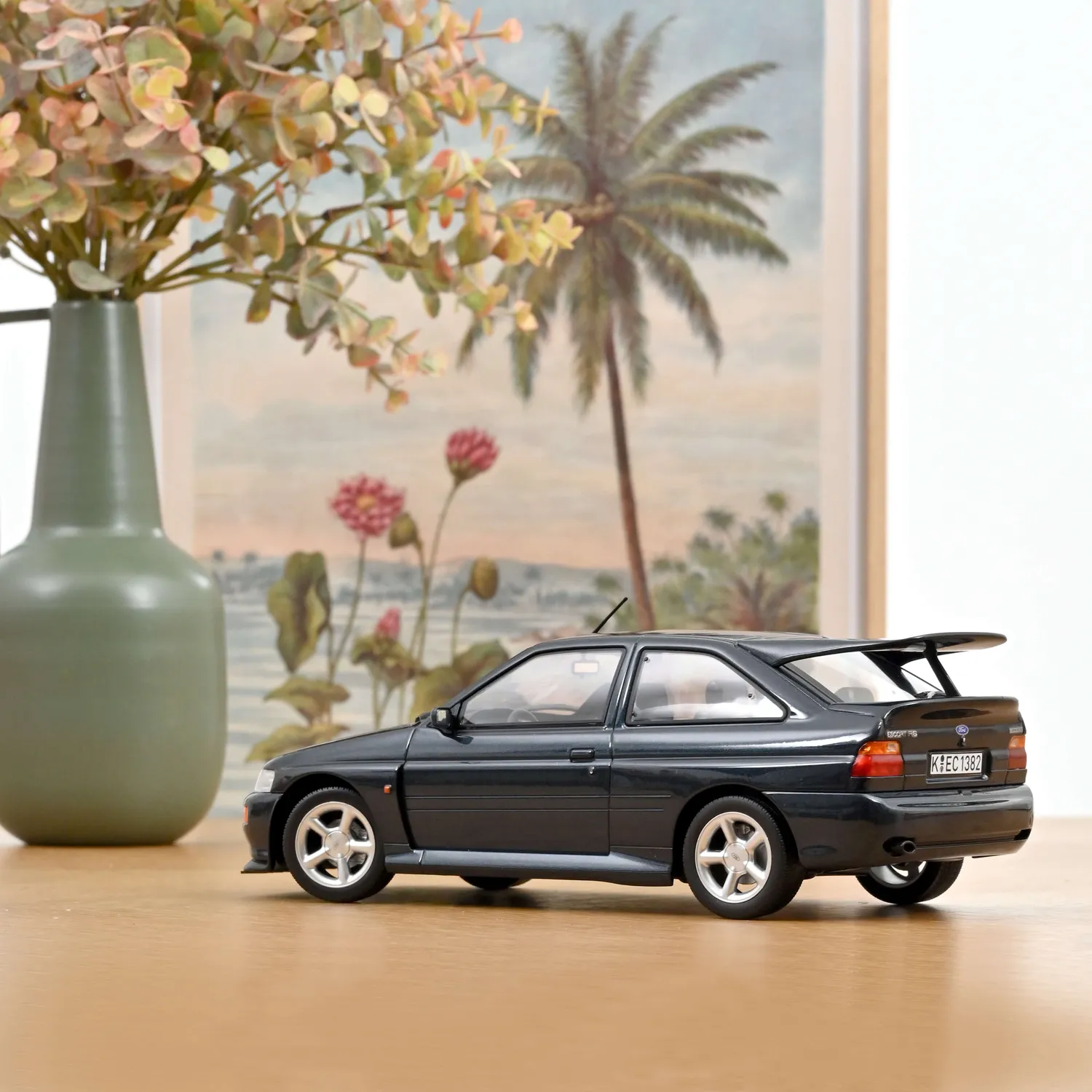 Norev Ford Escort Cosworth 1992 miniature 1/18 vert Colvert
