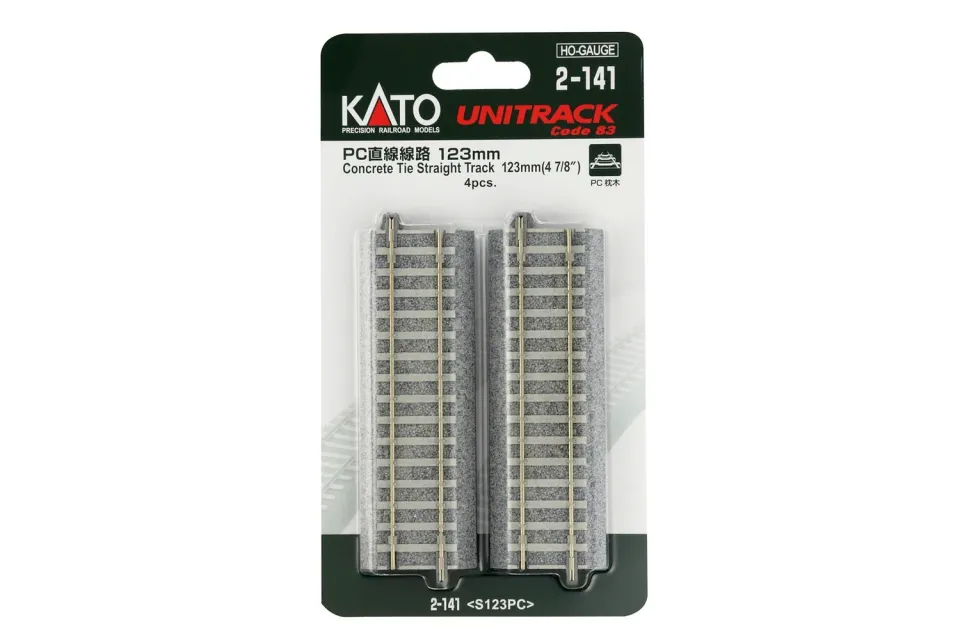 MINIS rail droit 123 mm traverses béton lot de 4