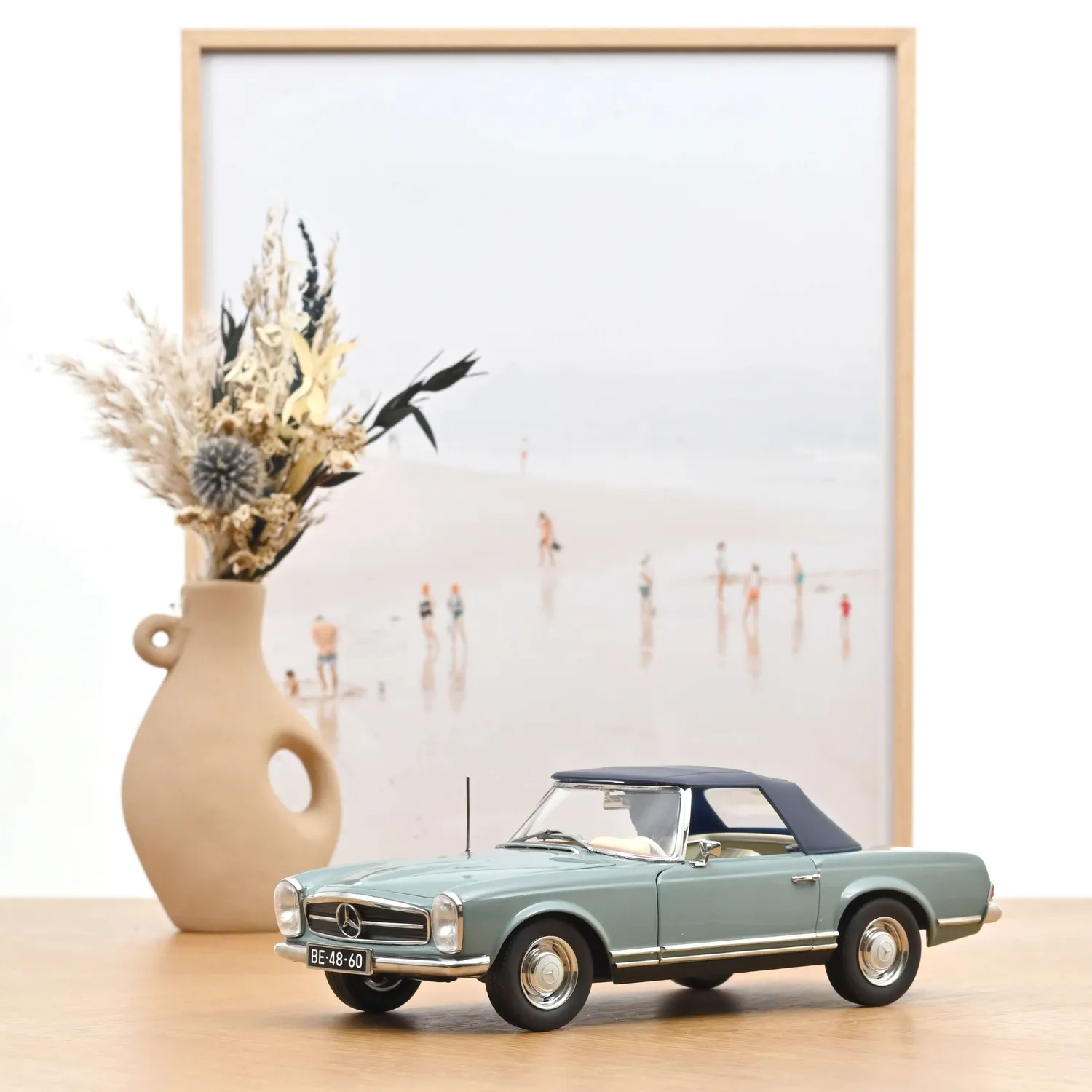 Norev Mercedes 230 SL 1963 voiture miniature 1/18 bleu horizon