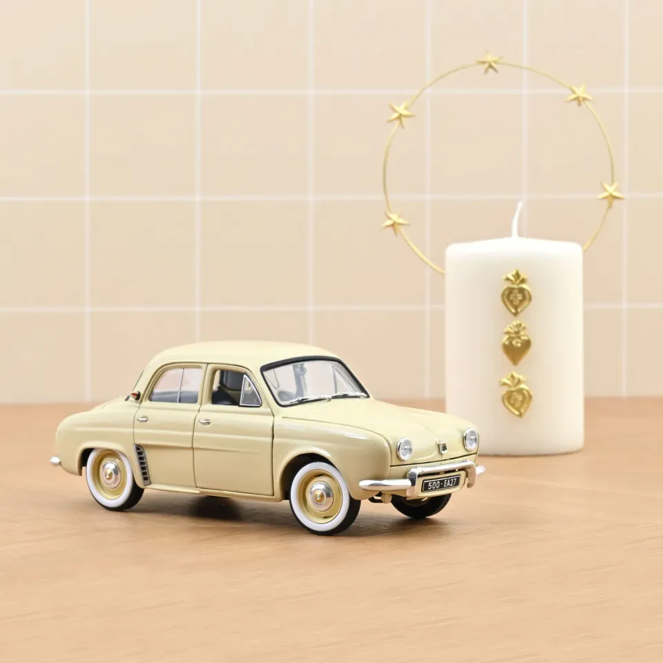 Norev Renault Dauphine 1958 miniature 1/18 Beige ouvrants