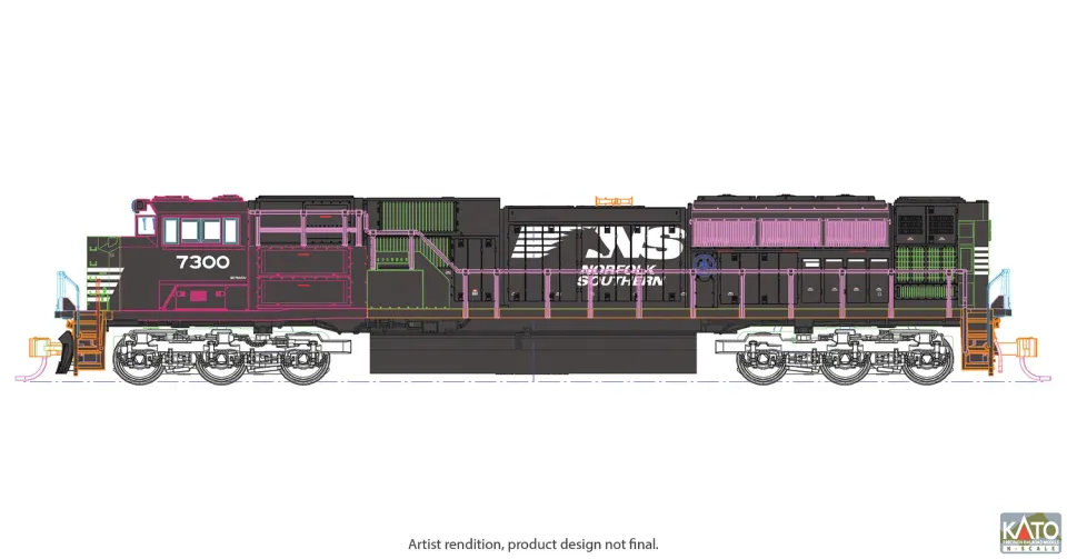 MINIS EMD SD70ACu NS 7300 locomotive diesel Ep VI