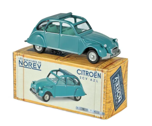 Norev Citroën 2CV AZL 1966 miniature 1/43 vert agave