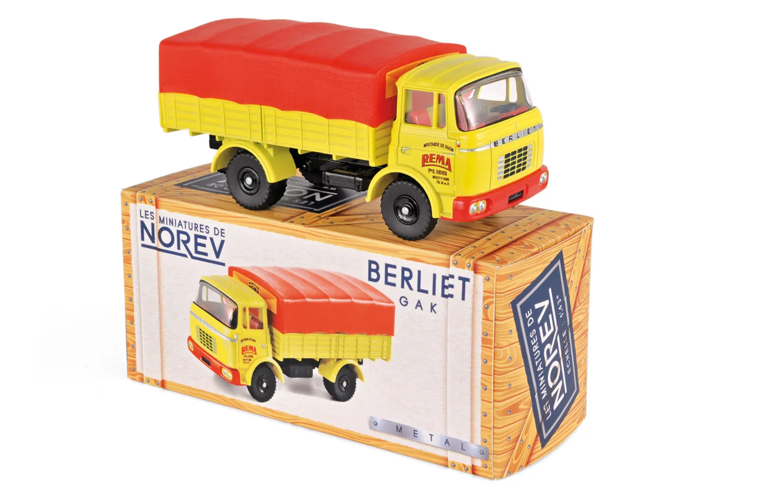 Norev Berliet GAK Moutarde de Dijon miniature 1/43 bâchée