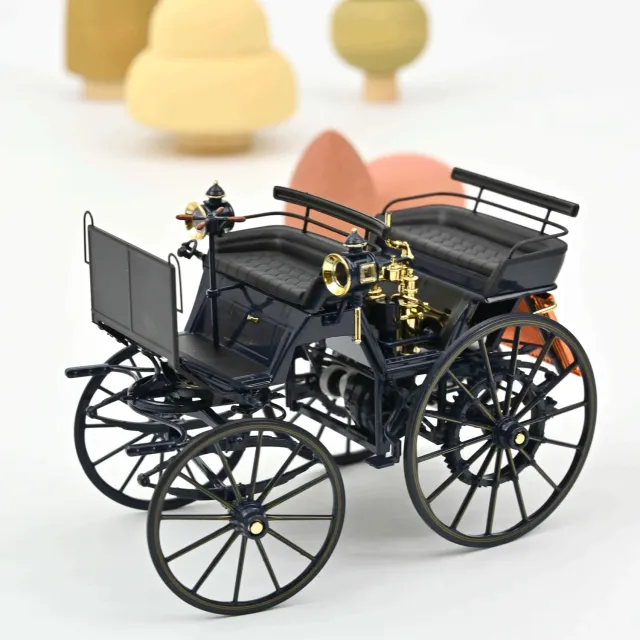 Norev Daimler Motorkutsche 1886 voiture miniature 1/18 bleu foncé
