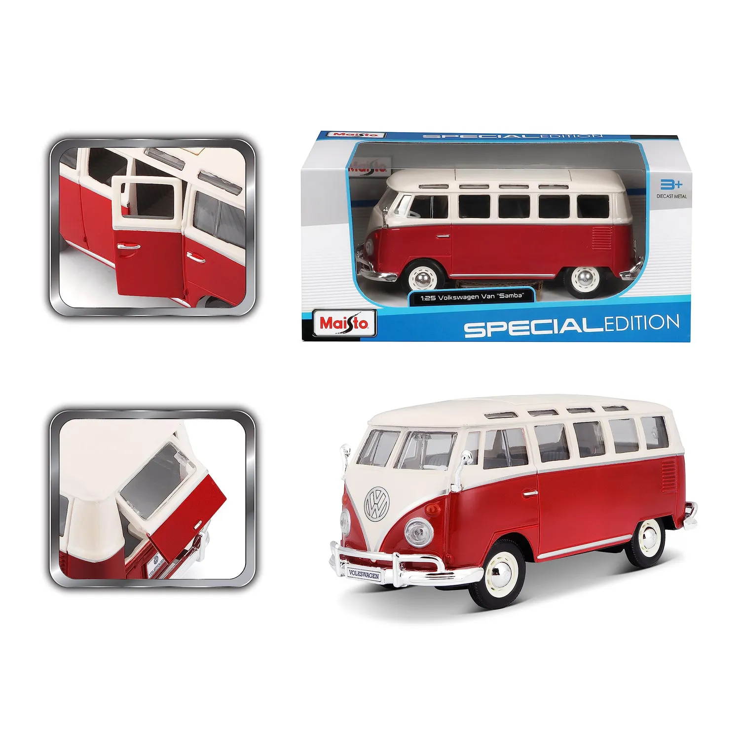 Maisto VW Bus Samba miniature 1/25 20 cm aléatoire